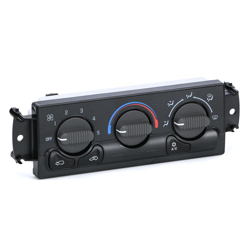 SJDYYMX Front Climate Control Module Panel for GMC Sierra Chevy Silverado 1999-2002 599-266/15054697/ 15753264/19244873/ 9361355 Heater A/C Control Switch Air Conditioning Climate Control Module - Image 1